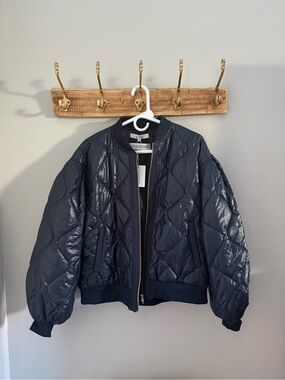 Clu Quilted nylon Bomber Jacket in Navy